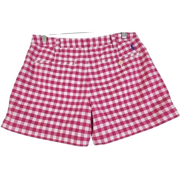 POLO Ralph Lauren ~Woman Size 6~ Pink/White Plaided Print Shorts Cotton Blend. - Picture 4 of 15